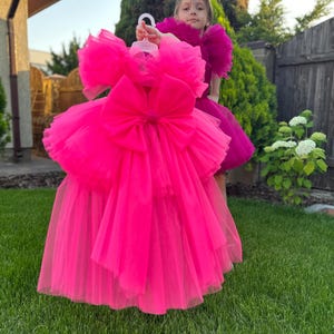 Rosa Puffy Tutu Mädchen Baby Ärmel, Kleinkind Kleid, Geburtstag Baby Party, Baby Kleid Muster, Hochzeit Gästekleid, Prinzessin Geburtstagskleid