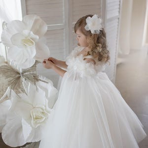 Vestido de bautizo blanco para niña pequeña, vestido de bendición para bebé, primera comunión, vestido de bautizo 2t, vestido de bautizo blanco, vestido largo para bebé, elegante