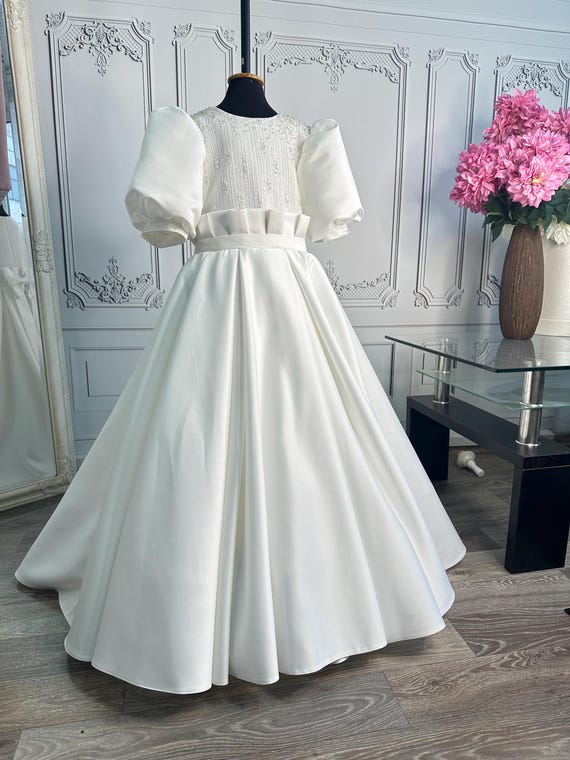 little princess communion dresses Miniature Wedding Dress For Little Girls Short... From Fashion_google, $93.97