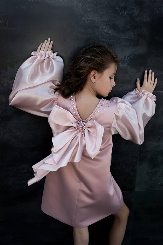 puffy birthday dresses Dusty Rose Toddler Birthday Dress