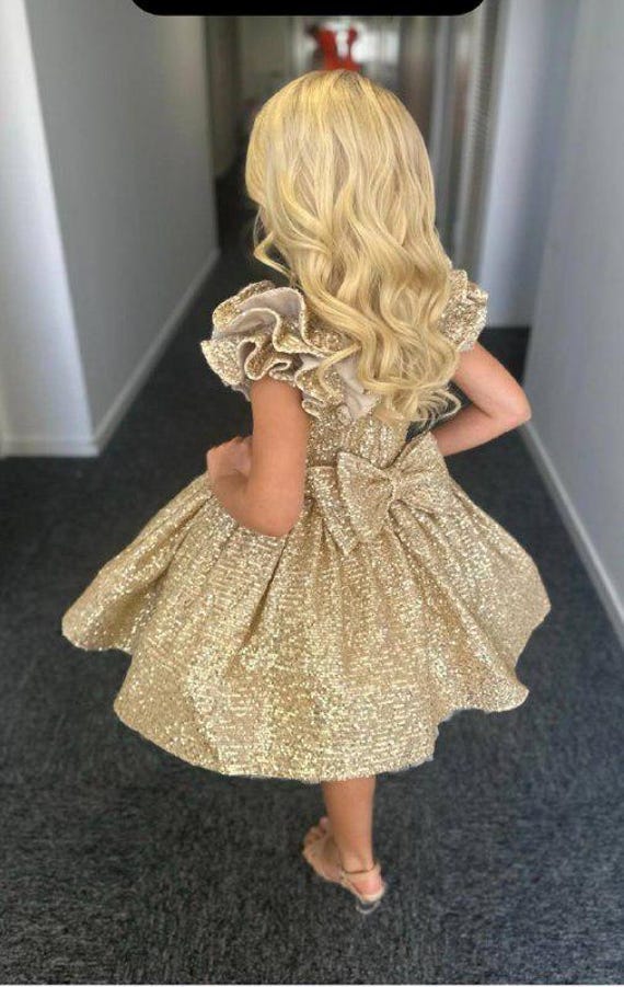 Gold Sparkling Baby Girl Tutu Dress, Pageant Baby Dress, Toddler Birthday Dress, Princess Dress, Wedding Guest Dress, First Birthday Dress - Etsy Gold Sparkling Baby Girl Tutu Dress, Pageant Baby Dress, Toddler Birthday Dress, Princess Dress, Wedding Guest Dress, First Birthday Dress - Etsy