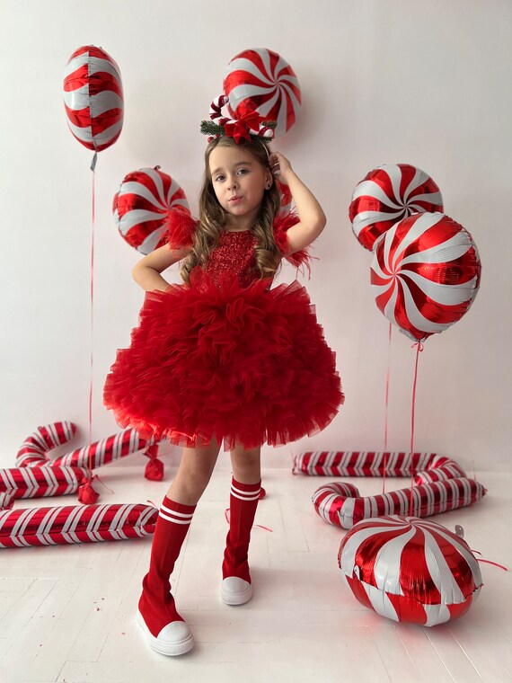 sequin dress for christmas Girls Formal Dress Christmas Dress Toddler Sequin Birthday Princess Dress, Wine red / 0-1 Year (80cm)