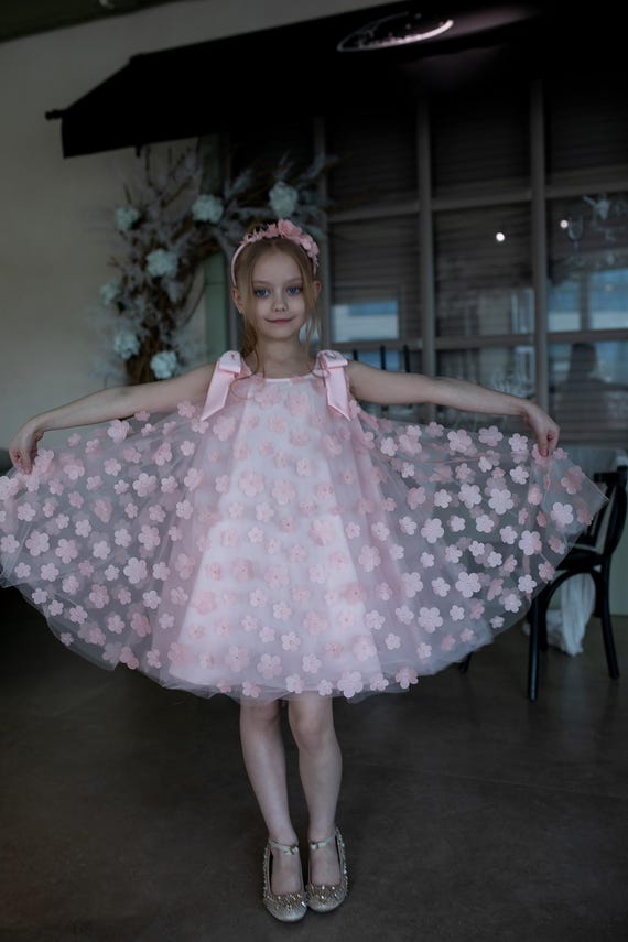 Robe tutu rose pour bébé fille, robe d'anniversaire, robe de