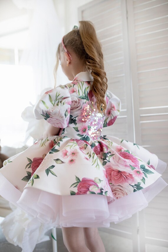 Flower Girl Tutu Fluffy Baby Dress, First Birthday Dress, 1st Birthday Dress,  Princess Dress, 4t Baptism Dress, Pageant Baby Dress, Toddler - Etsy