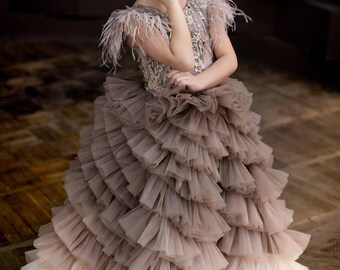 cappuccino ombre mesh zippered long dress Cappuccino Ombre Mesh Zippered Long Dress
