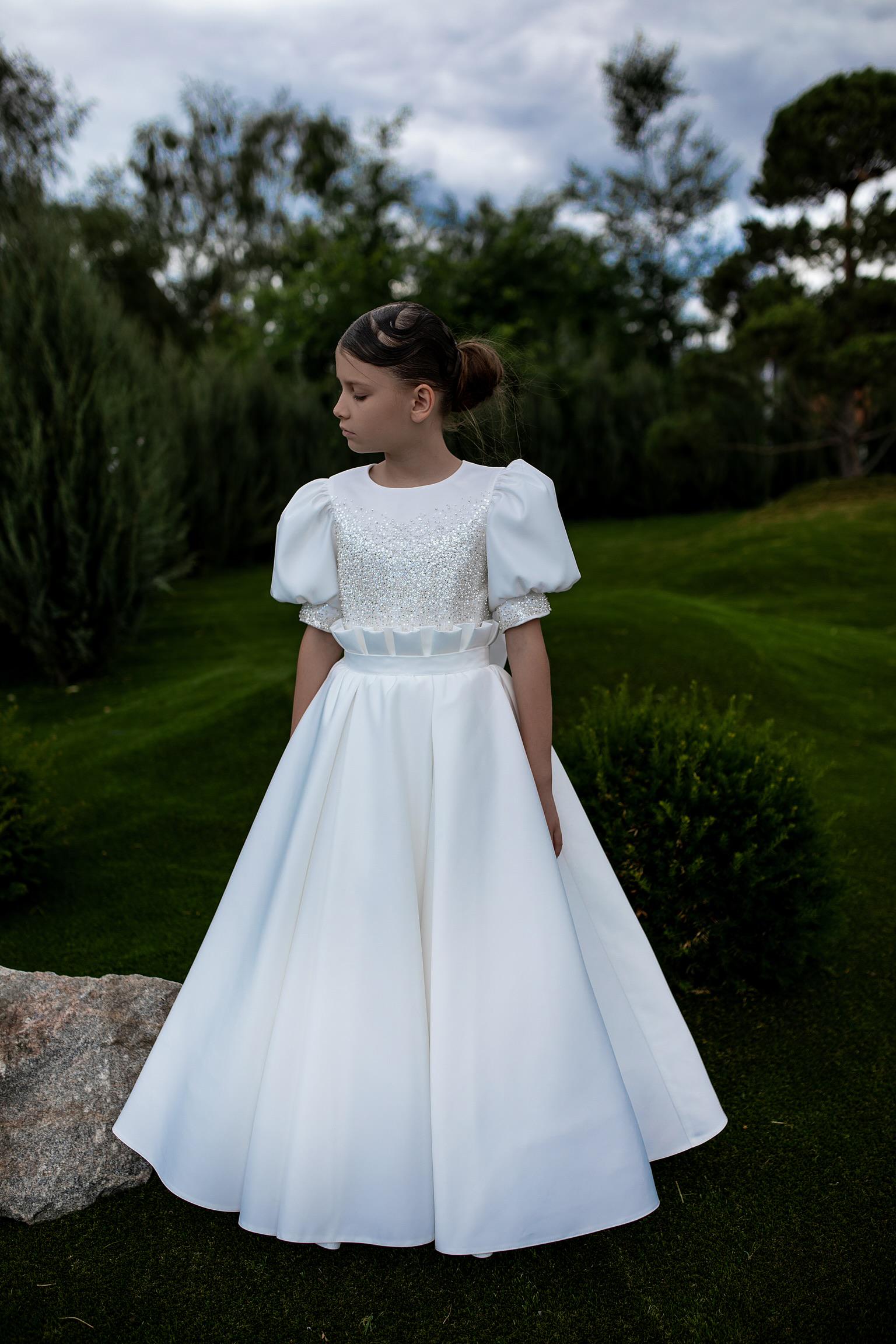 chinese dress ladies Classic Lace Flower Girl Dress in White Color  Nicolette's Couture