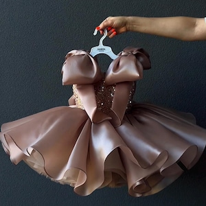 dark brown baby girl dress Chocolate Brown Baby Dress