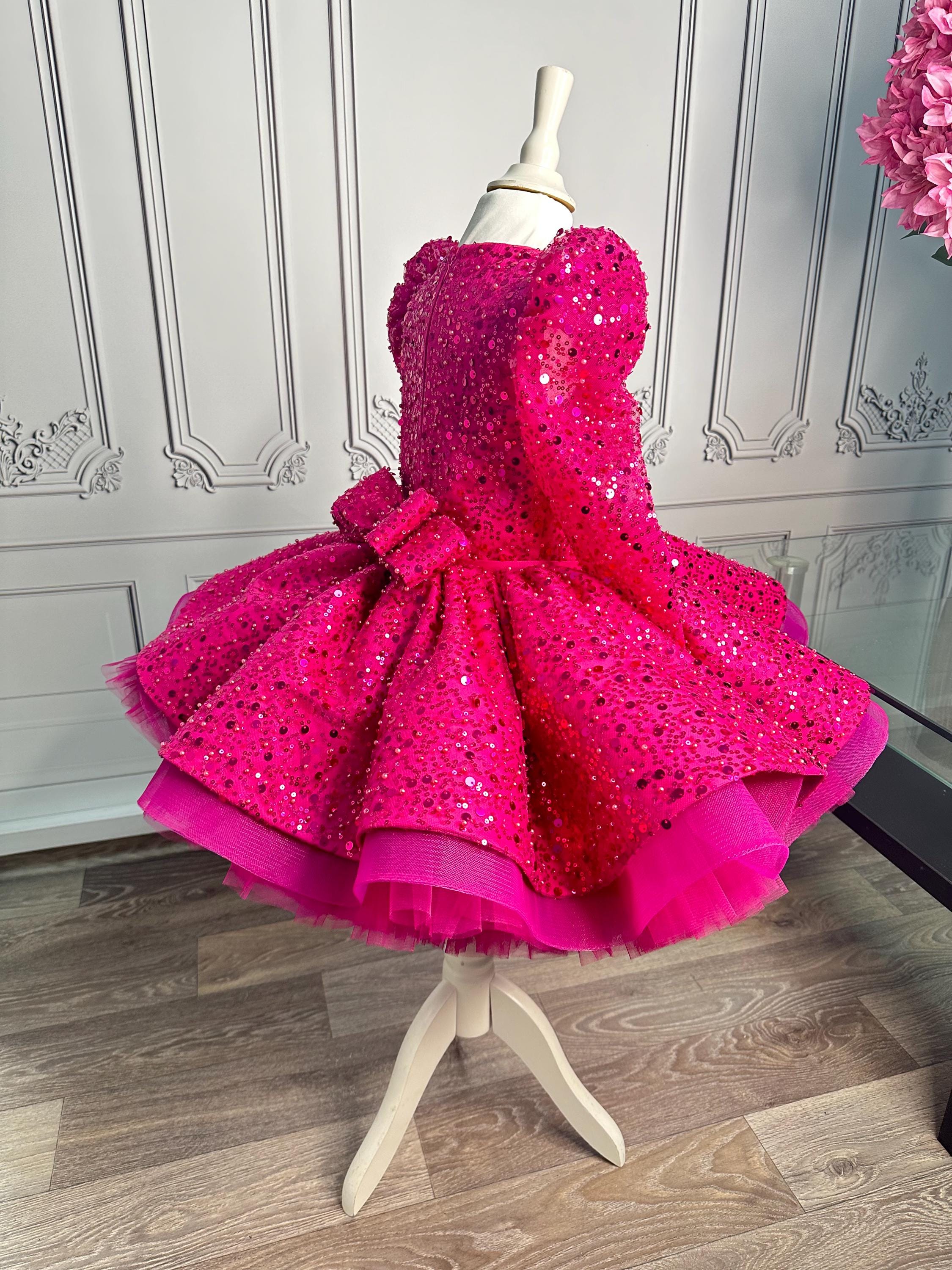 hot pink dress in store Staying Downtown Dress In Hot Pink M / hot-pink main image 0