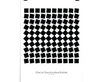 Minimal 100 Rotations Poster