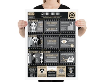 Silent Movies Infographic Poster