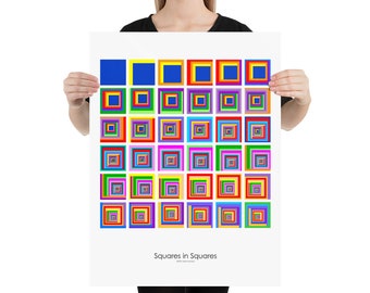 Squares in Squares Poster