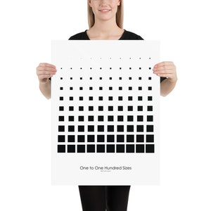 Minimal 100 Sizes Poster