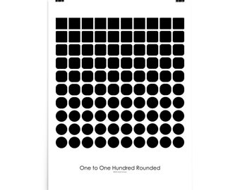 Minimal 100 Rounded Poster
