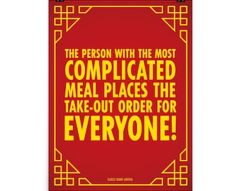 Most Complicated Meal Poster