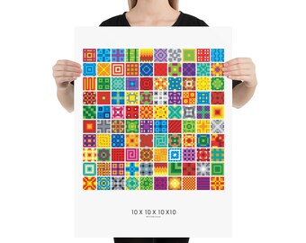 10 x 10 x 10 x 10 Poster