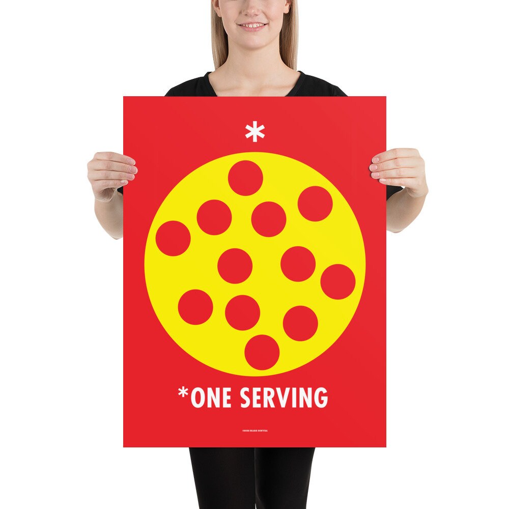 One Serving Pizza Poster