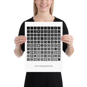 One to One Hundred Lines Poster