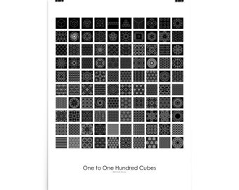 One to One Hundert Cubes Poster