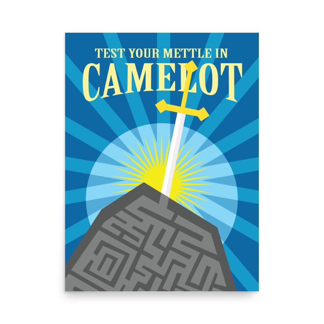 Test Your Mettle in Camelot Poster Etsy