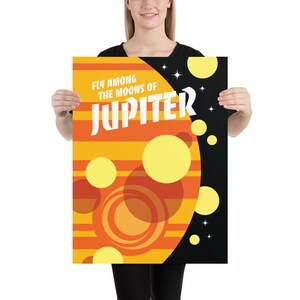 Fly Among the Moons of Jupiter Travel Poster