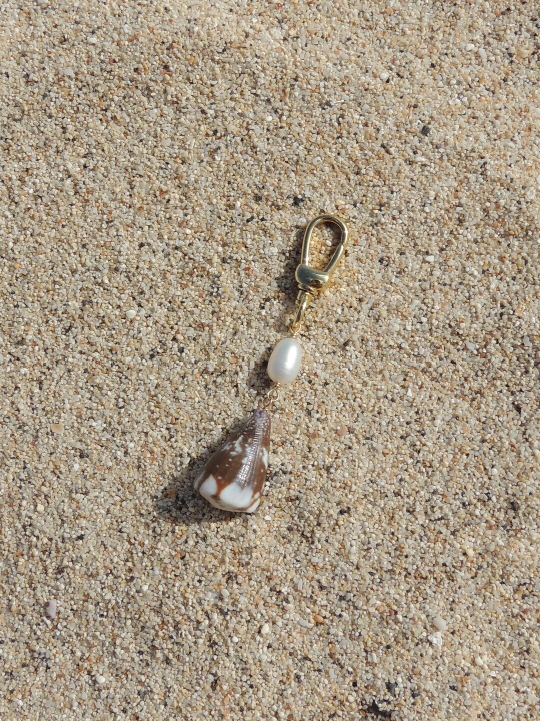 Hawaiian Cone Shell Keychain, Bikini Charm, 14kt Gold Filled, Small ...