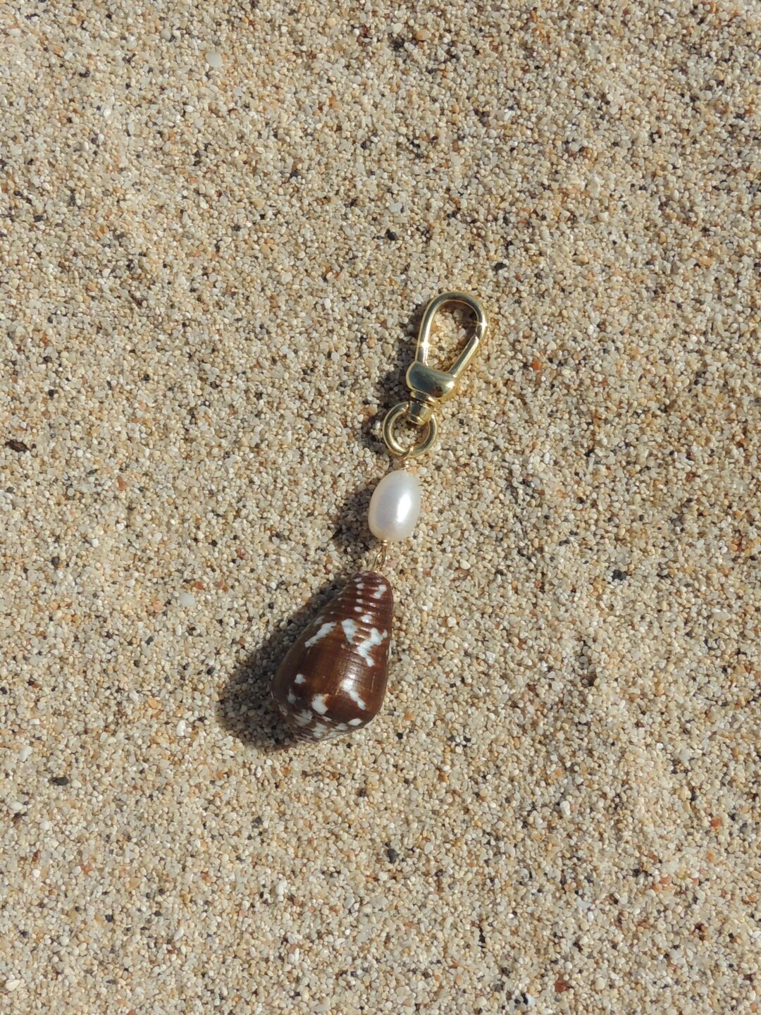 Hawaiian Cone Shell Keychain, Bikini Charm, 14kt Gold Filled, Small ...