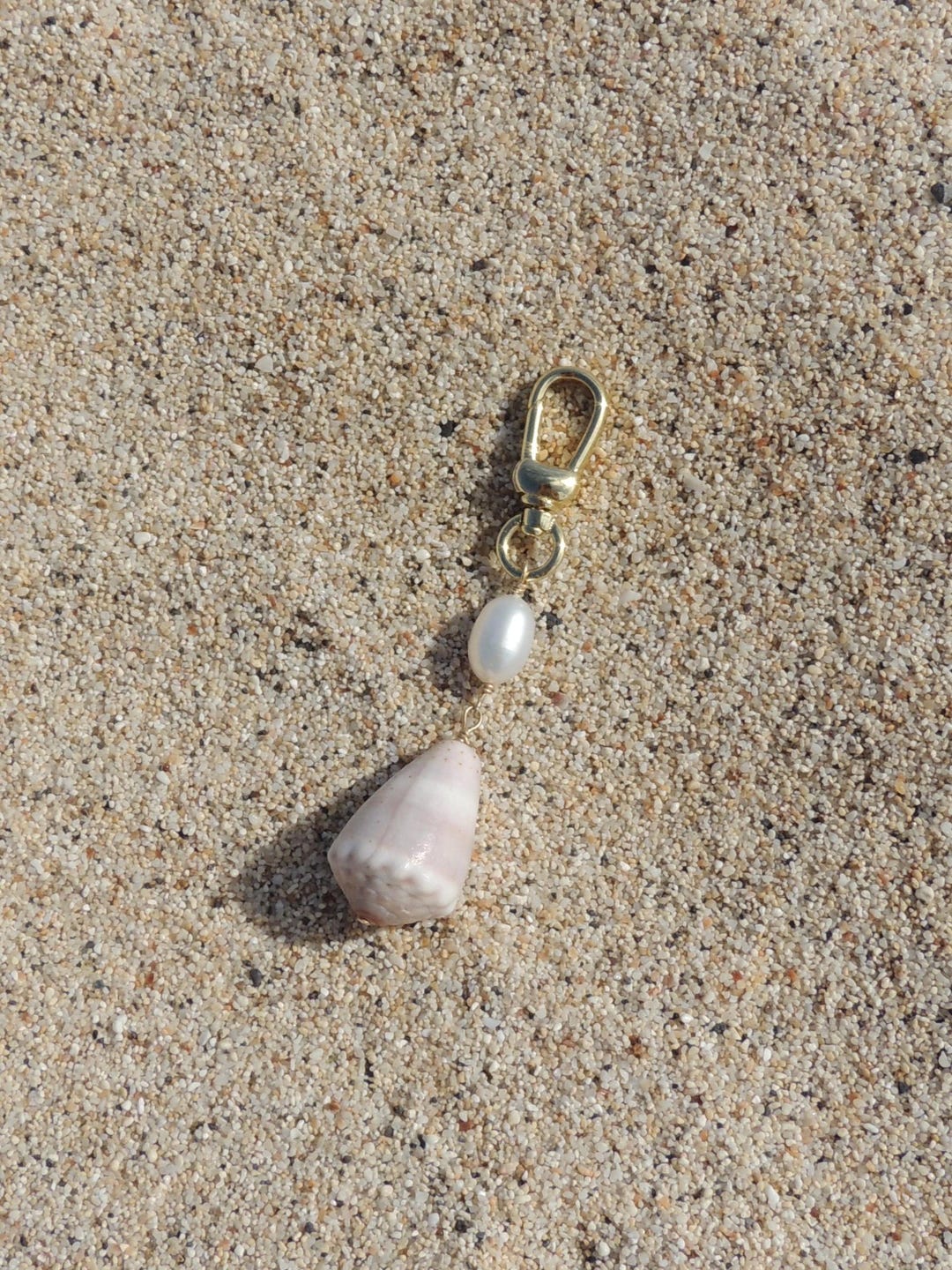 Hawaiian Cone Shell Keychain, Bikini Charm, 14kt Gold Filled, Small ...