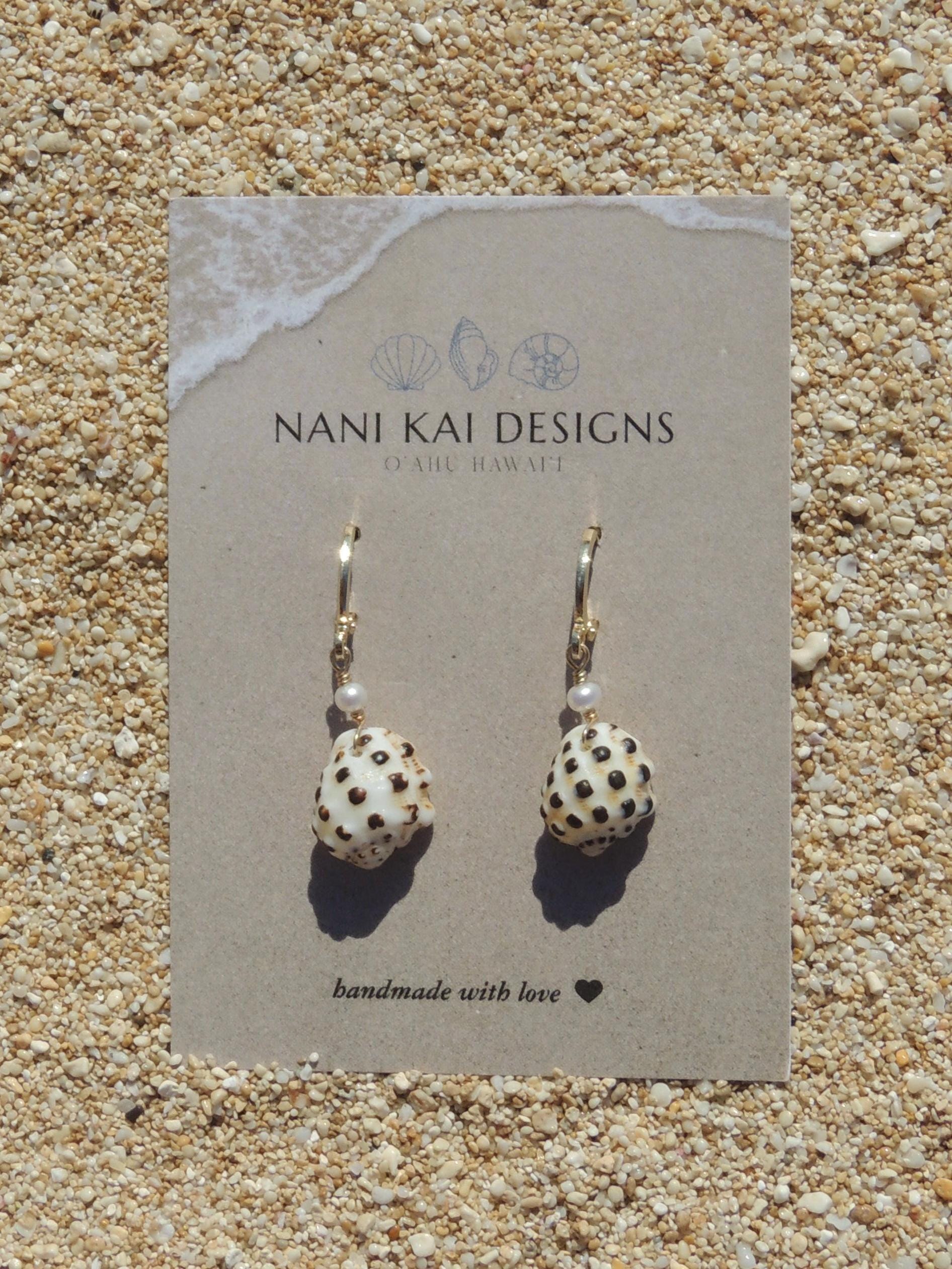 ハワイアン ドループ シェル ハギー、14kt ゴールド フィルド