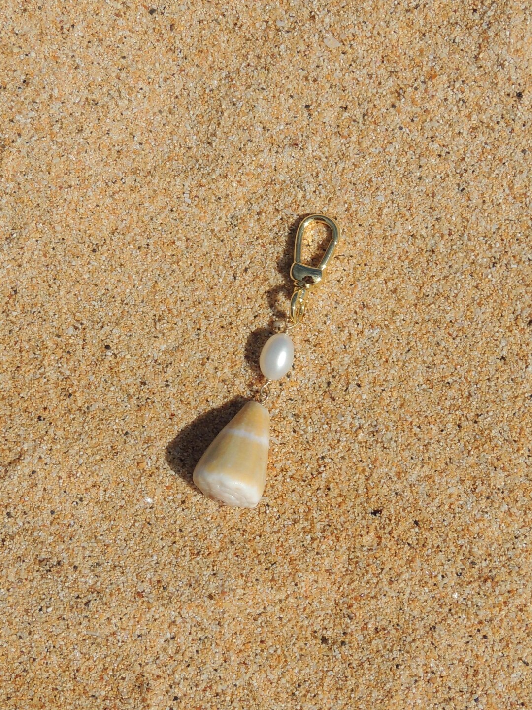 Hawaiian Cone Shell Keychain, Bikini Charm, 14kt Gold Filled, Small ...