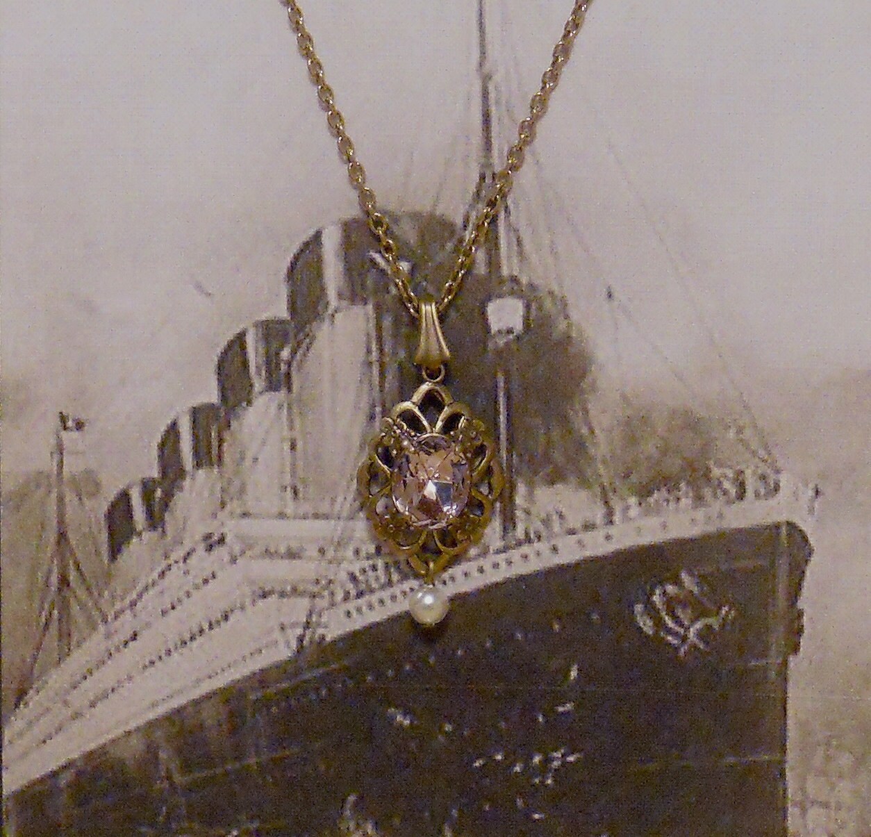 Titanic Jewelry Rose's Deck Strolling Necklace Etsy