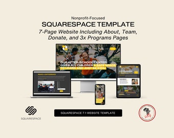 Nonprofit Squarespace 7.1 Website Template, Donation & Program Pages