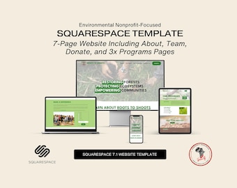 Nonprofit Squarespace 7.1 Website Template, Environmental Charity
