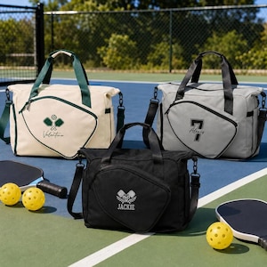 Personalisierte Pickleball-Tasche, Pickleball-Tasche mit individuellem Monogramm, bestickte Sporttasche – das perfekte Geschenk für Pickleball-Fans und Pickleball-Spieler