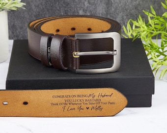 Personalized Leather Belt, Custom Leather Belt for Dad, Christmas Day Gift for Boyfriend, Unique Gift for Husband, Anniversary Handmade Belt