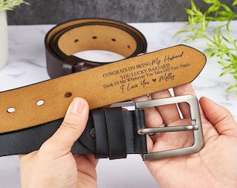 Personalized Leather Belt, Custom Leather Belt for Dad, Christmas Day Gift for Boyfriend, Unique Gift for Husband, Anniversary Handmade Belt