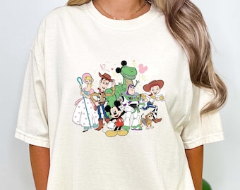 Disney Characters Shirt, Disney Toy Story Shirt, Comfort Colors, Buzz Woody Jessie Slinky Aliens Rex, Disney Mickey and Friends Shirt