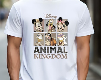 Retro Animal Kingdom Mickey and Friends Comfort Colors Shirt, Vintage Safari Mode Shirt, Disney Animal Kingdom Family Matching Trip Shirt