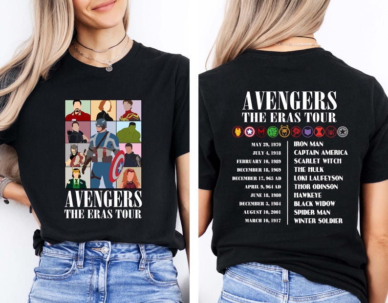 Avengers The Eras Tour T-shirt, Captain America Shirt, Marvel Super Heroes Sweatshirt, Spider-Man T-shirt, Ironman Tee, The Hulk Shirt