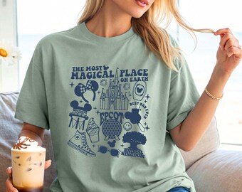 Comfort Color The Most Magical Place On Earth Shirt, Disney Animal Kingdom Shirt, Disney Epcot Vacation Shirt, Disneyland Trip Shirt