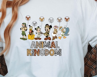 Retro Mickey and Friends Animal Kingdom Safari T-Shirt