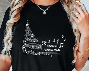 Christmas Music Sweatshirt, Holiday Musician Crewneck, Cute Xmas Shirt for Music Lover, Music Teacher Gift, Gift for Singer, Unique Gift