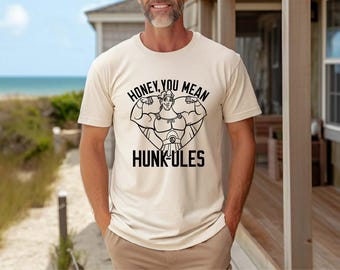 Vintage Hercules Shirt, Comfort Colors Disney Hercules Shirt, Honey, You mean Hunk-ules, Fitness, Workout, Gym, Personal Trainer Shirt.