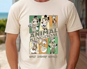 Retro Animal Kingdom Mickey and Friends Comfort Colors Shirt, Disney Animal Kingdom Family Matching Trip Shirt, Vintage Safari Mode Shirt