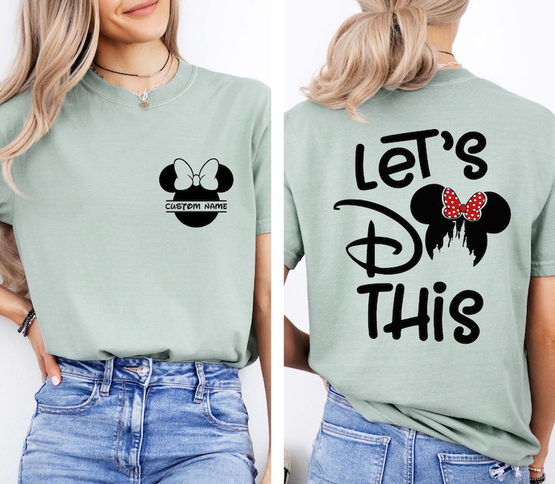 Personalized Disney Lets Do This Shirt and Sweatshirt, Custom Vacay Mode Mickey & Minnie Design, Family Matching Disneyland Vacation Tee