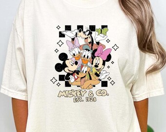 Retro Mickey & Co 1928 Comfort Colors Shirt: Disneyland Disneyworld Tee