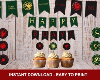 Dragon Kingdom Printable Bundle | Medieval Stickers, centerpieces | Ideal for Graduation, Birthday, and Celebrations