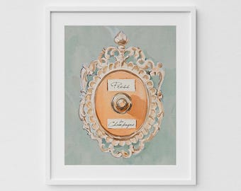 Champagne Button Art Print: Bubbly Bar Cart Decor (Digital Download)