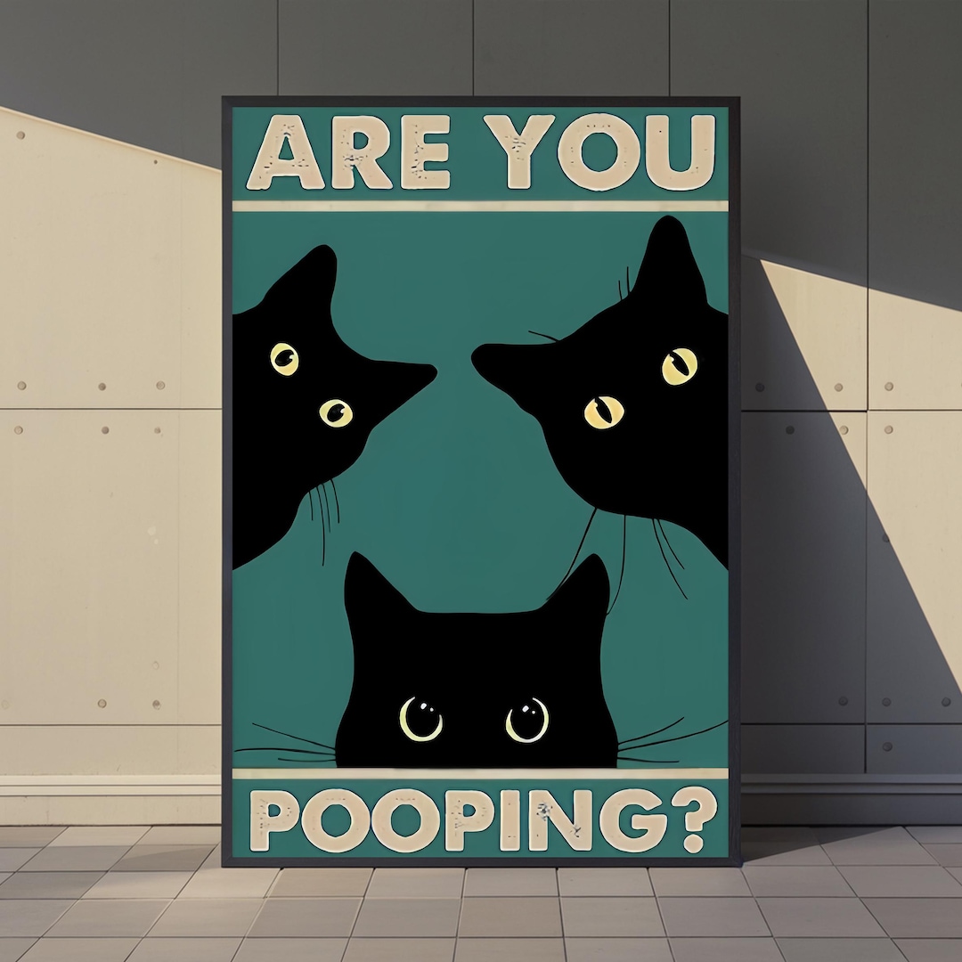 Are You Pooping Funny Bathroom Retro Poster Perfect Gift Home Decor ...
