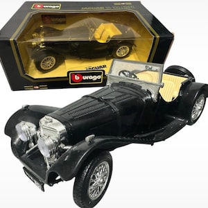 Vintage 1937 JAGUAR SS 100 - Bburago Diamonds Italy 1:18 Diecast Black Limited Edition