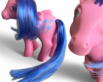 Vintage My Little Pony G1 Firefly Pegasus Różowo-niebieskie włosy 1983 Hasbro